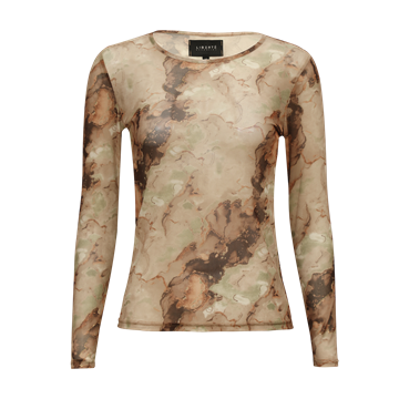 Liberté - Mesh Ls Tshirt - Brown Gold Marble